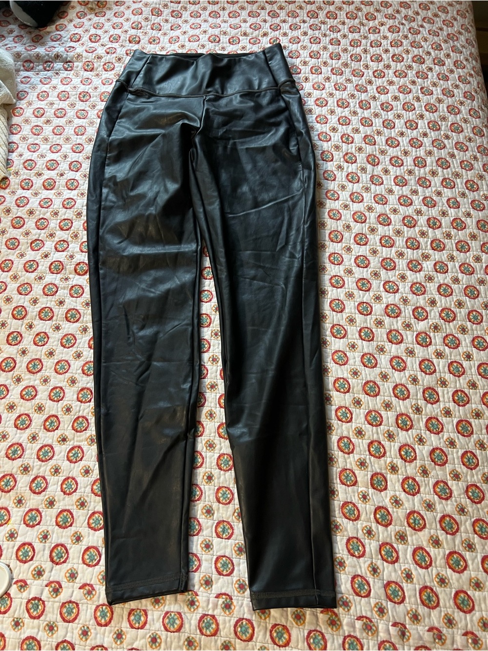 Athleta Faux Leather Leggings size medium tall